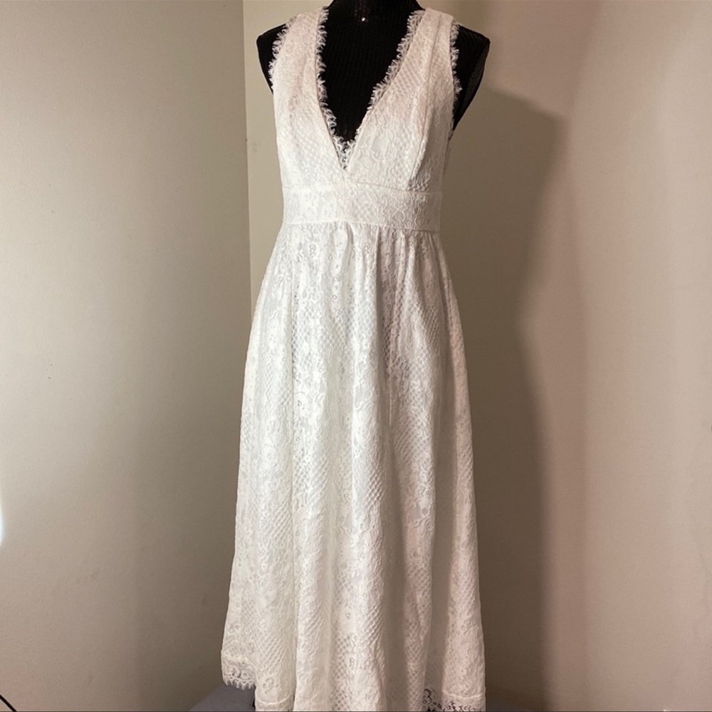 White Lulus Lace Dress